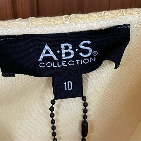 ABS Collection Allen Schwartz Canary Yellow Lace A Line Dress NWT - Picture 7 of 11